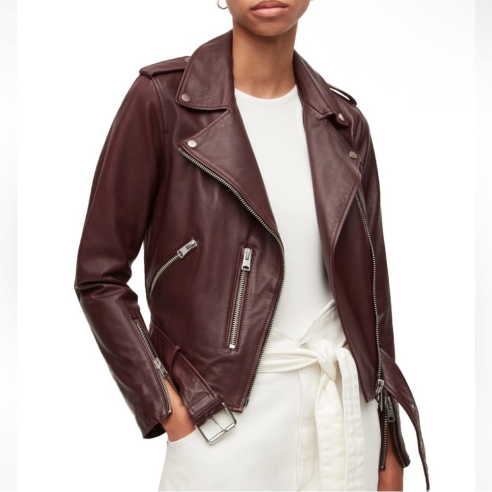 All Saints Balfern Leather Jacket - Picture 4 of 4